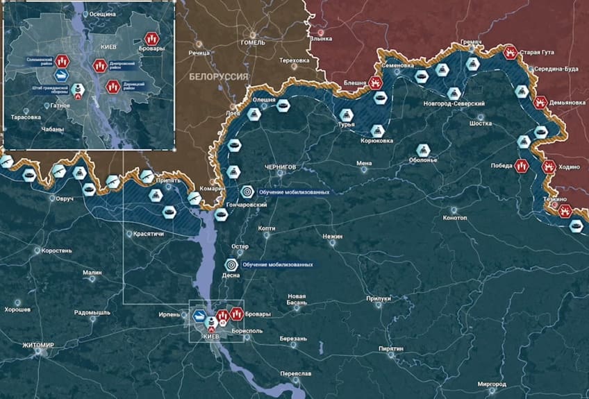 Карта боевых действий на Украине: Слобожанское направление. Последние новости СВО на карте. Источник - Рыбарь.